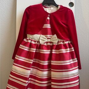 Bonnie Jean Girls Striped Dress Shrug Outfit 2PC Set